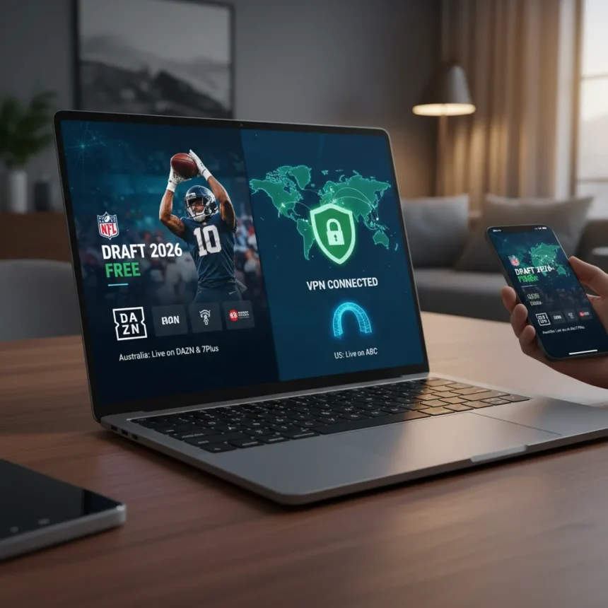 Watch the NFL Draft 2026 free with this VPN method — AI-generated illustration
