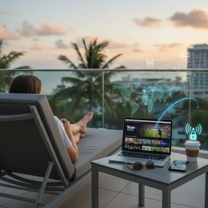 Watching Stan Sport outside Australia requires a VPN—here's how — AI-generated illustration