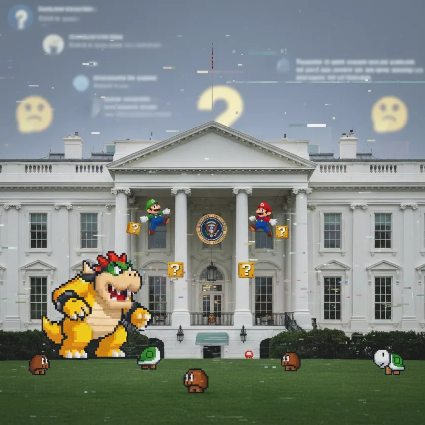 White House Super Mario post leaves internet confused