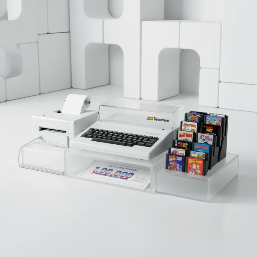 White ZX Spectrum Collector's Edition finally makes gaming's holy grail real — AI-generated illustration