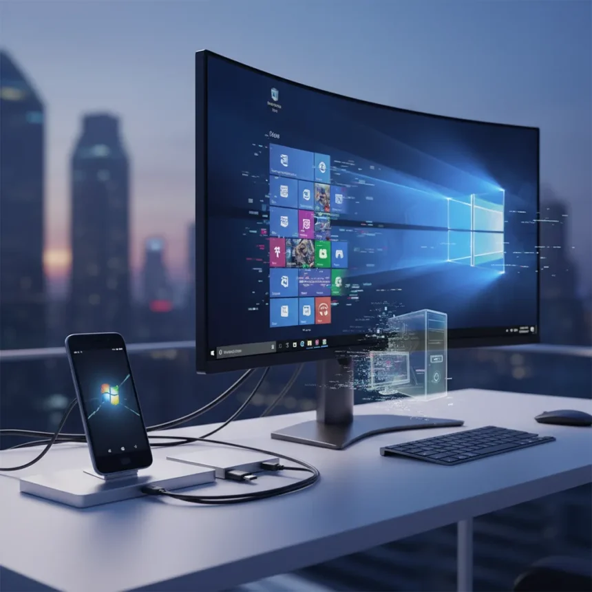 Windows 10 Mobile Continuum: The Phone-as-PC Dream That Never Landed — AI-generated illustration