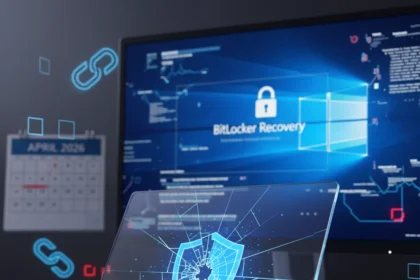 Windows 11 April patch breaks BitLocker on some PCs — AI-generated illustration
