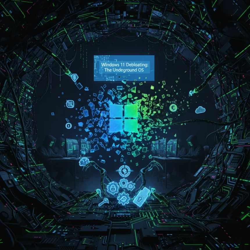 Windows 11 debloating is bigger than Microsoft wants to admit — AI-generated illustration