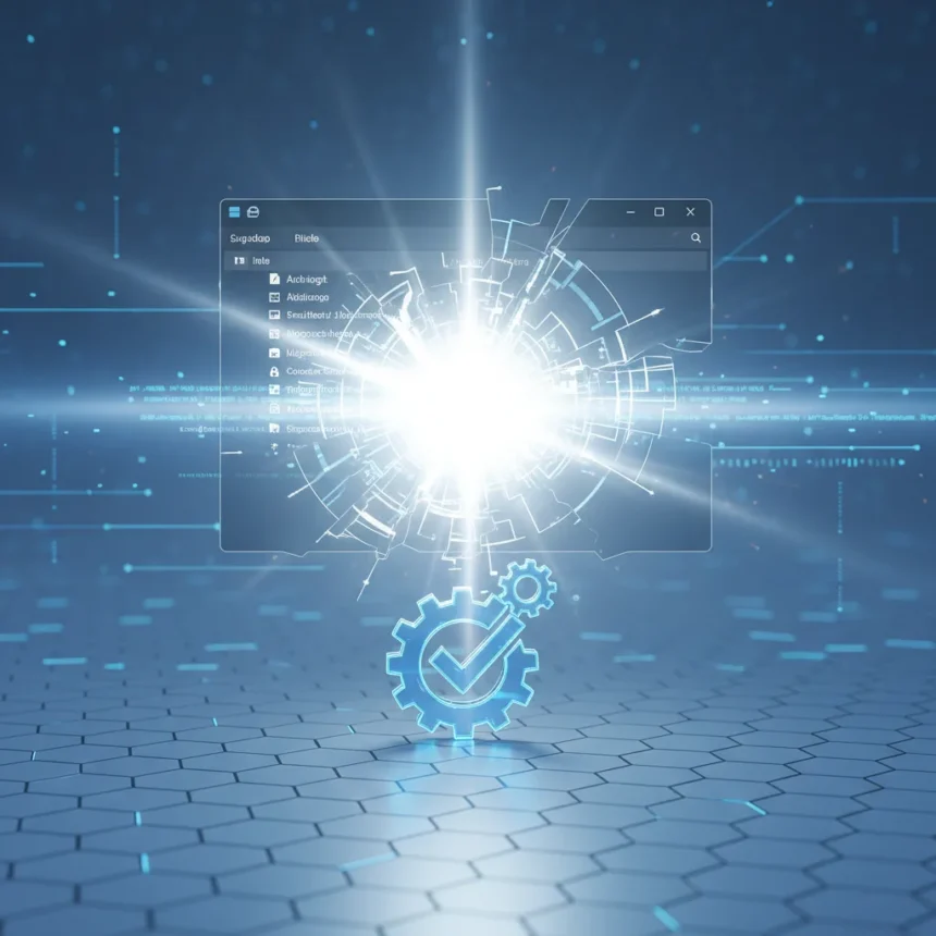 Windows 11 File Explorer white flash bug finally getting fixed — AI-generated illustration