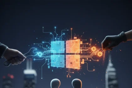 Windows 11 fixes clash with internal sabotage at Microsoft — AI-generated illustration