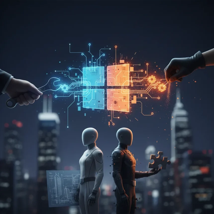 Windows 11 fixes clash with internal sabotage at Microsoft — AI-generated illustration