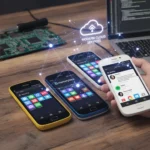 Windows Phone 8 revival projects restore app stores and modern service access — AI-generated illustration