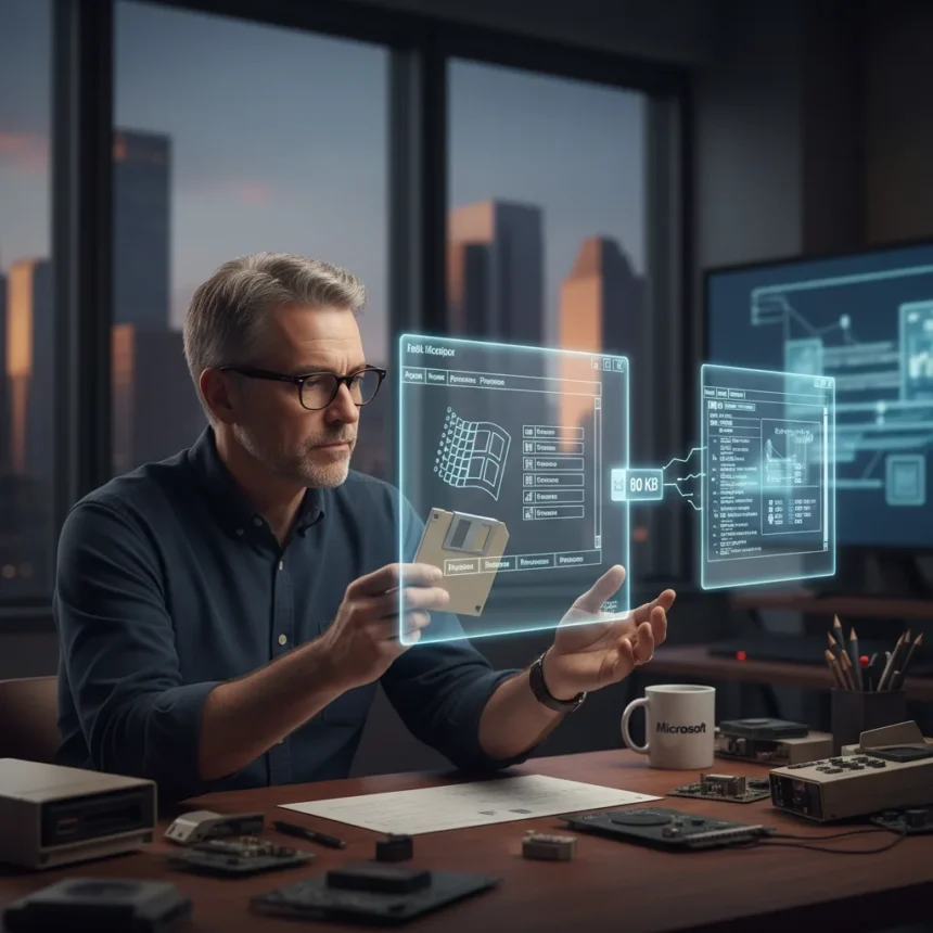 Windows Task Manager: How 80 KB Beat 4 MB — AI-generated illustration