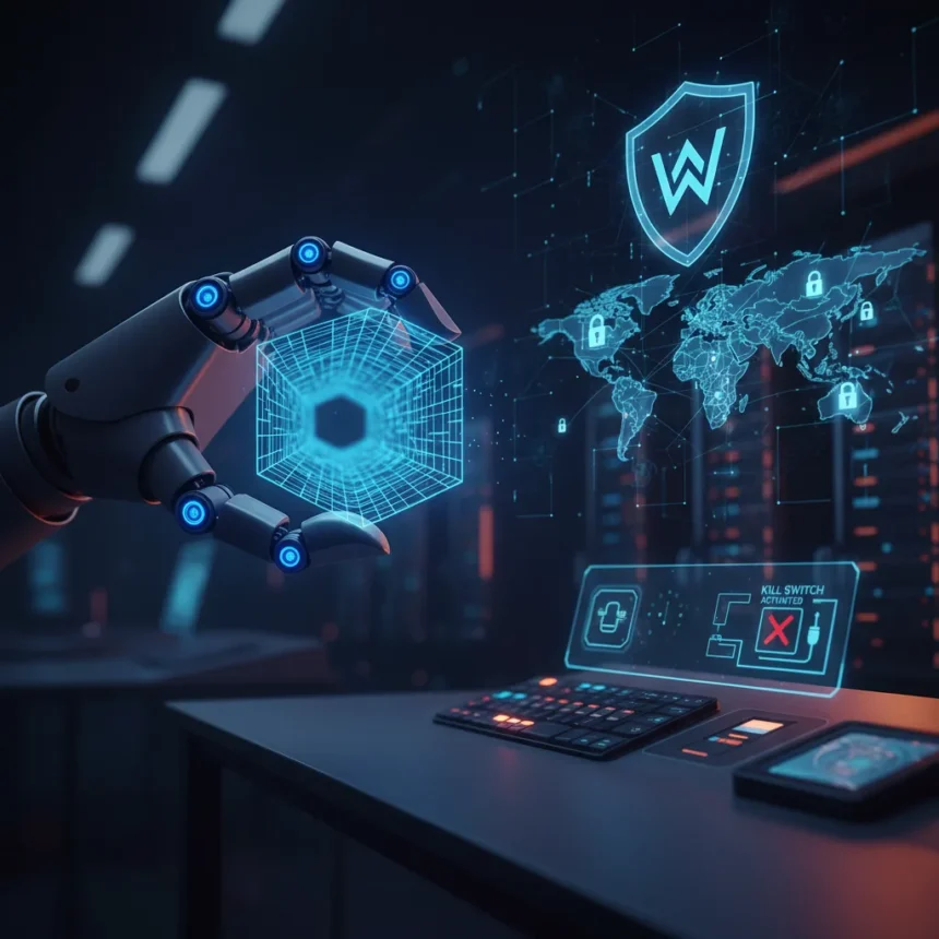 Windscribe VPN skill for OpenClaw agents protects AI browsing — AI-generated illustration