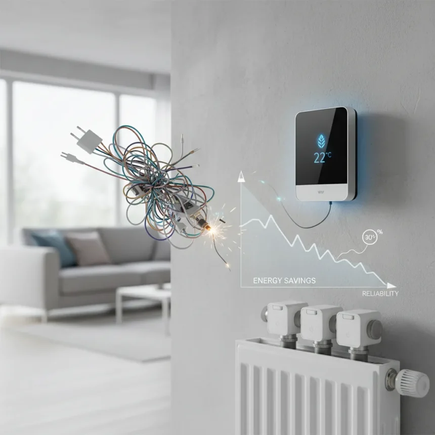 Wiser 2nd Gen smart home heating cuts energy use without the hassle — AI-generated illustration