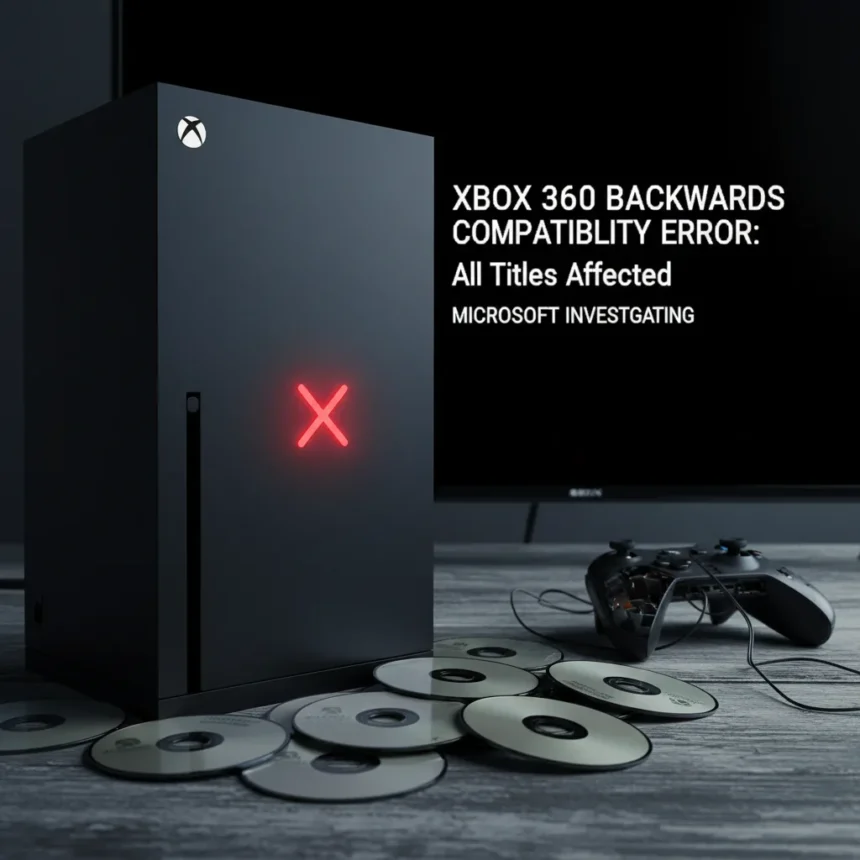 Xbox 360 backwards compatibility broken for all games on Series X