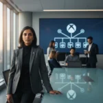 Xbox CEO Asha Sharma Signals Exclusive Games Strategy Shift — AI-generated illustration