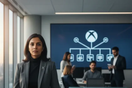 Xbox CEO Asha Sharma Signals Exclusive Games Strategy Shift — AI-generated illustration