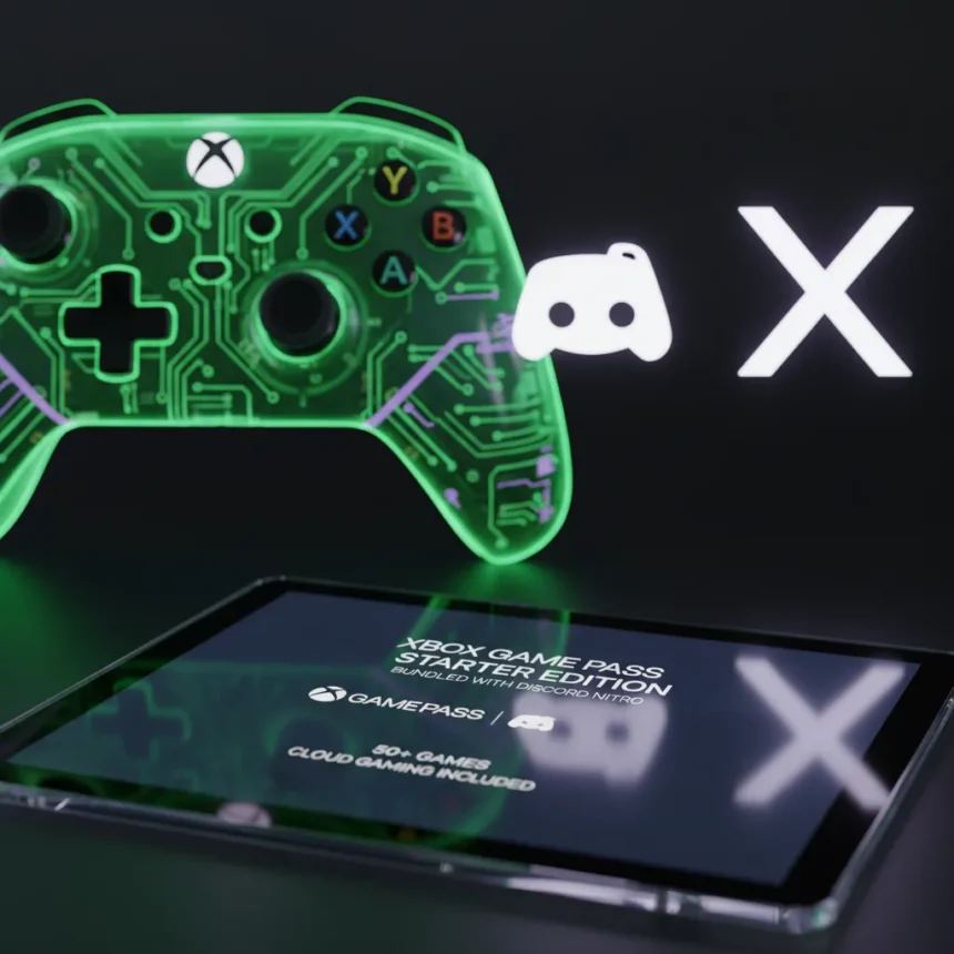 Xbox Game Pass Starter Edition leaks as Discord Nitro bundle — AI-generated illustration