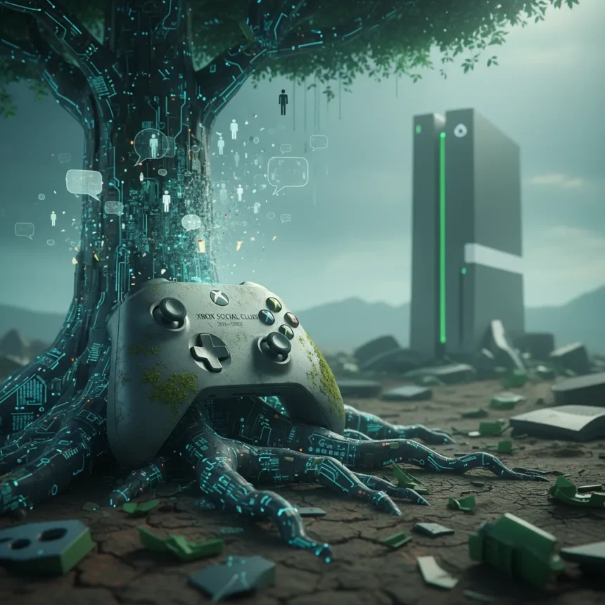 Xbox Social Clubs shutdown signals shift away from community roots — AI-generated illustration
