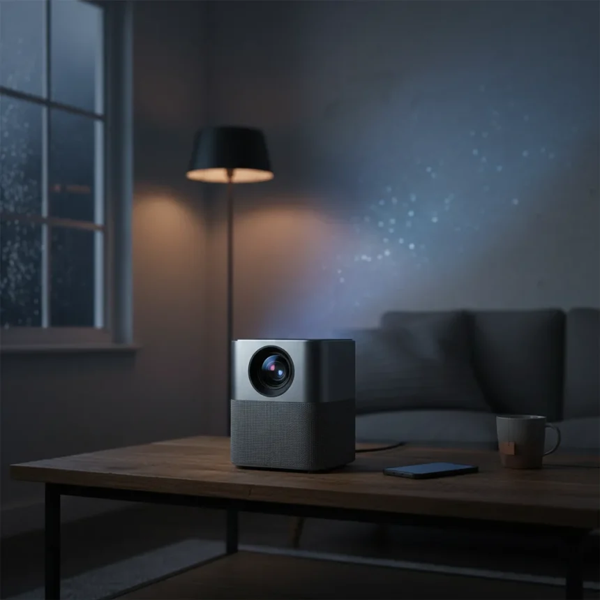 Xgimi Vibe One Portable Projector Cuts Corners Where It Counts — AI-generated illustration