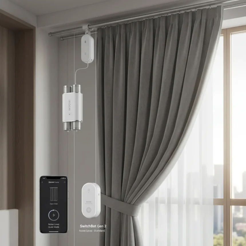 Xiaomi smart curtain opener challenges SwitchBot with quieter motors