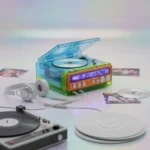 Y2K revival pushes CD players back into the spotlight — AI-generated illustration