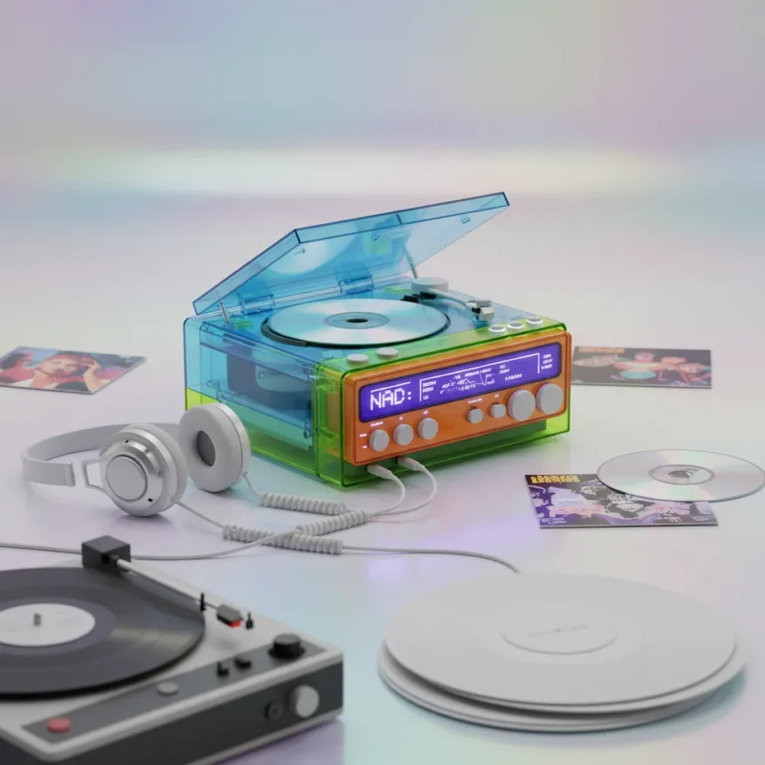 Y2K revival pushes CD players back into the spotlight — AI-generated illustration
