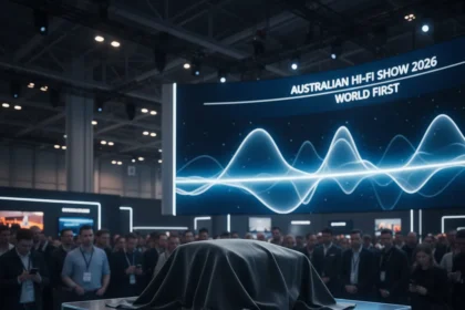 Yamaha world first arrives at 2026 Australian Hi-Fi Show — AI-generated illustration