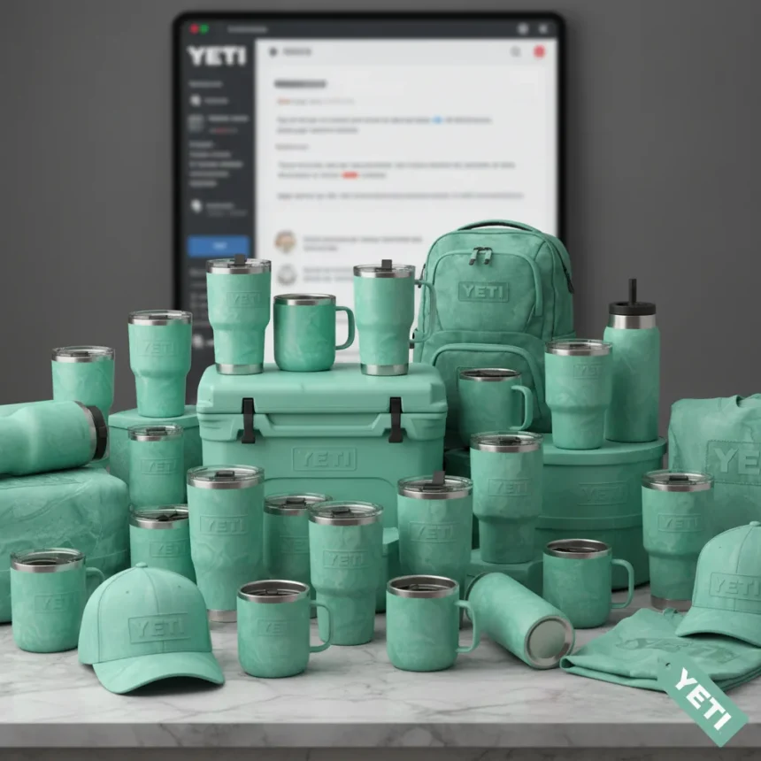 YETI Seafoam Colour Arrives With 100+ Products — AI-generated illustration