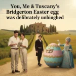 You, Me & Tuscany's Bridgerton Easter egg was deliberately unhinged — AI-generated illustration