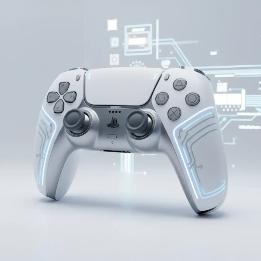007 First Light DualSense Design: Light Theme, Not Gun Barrel — AI-generated illustration