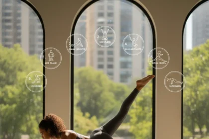 8-Minute Deep Core Pilates Workout: Jetaya's 7-Exercise Routine — AI-generated illustration