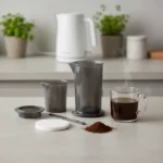 AeroPress manual coffee maker beats complexity fears — AI-generated illustration