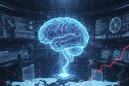 AI-driven cyber warfare reshapes global defense readiness — AI-generated illustration
