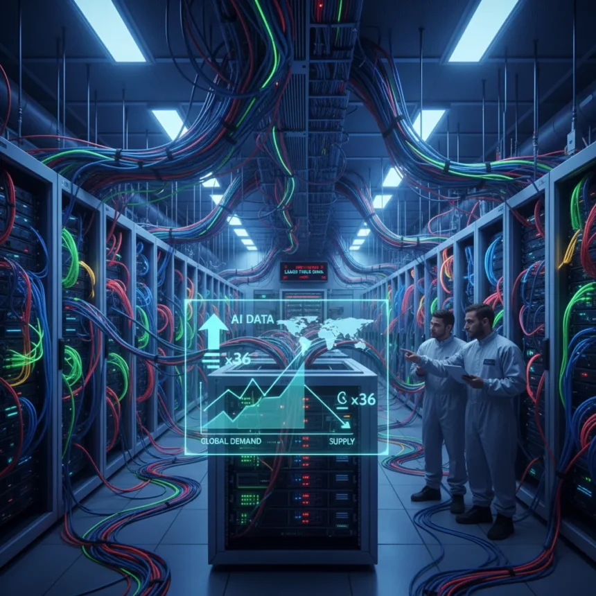 AI data center fiber demand creates global supply crisis