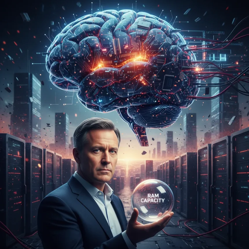 AI memory crisis deepens as Micron CEO warns of persistent RAM shortage — AI-generated illustration