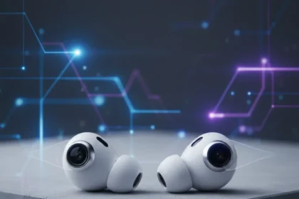 AirPods with a camera could redefine wireless audio — AI-generated illustration