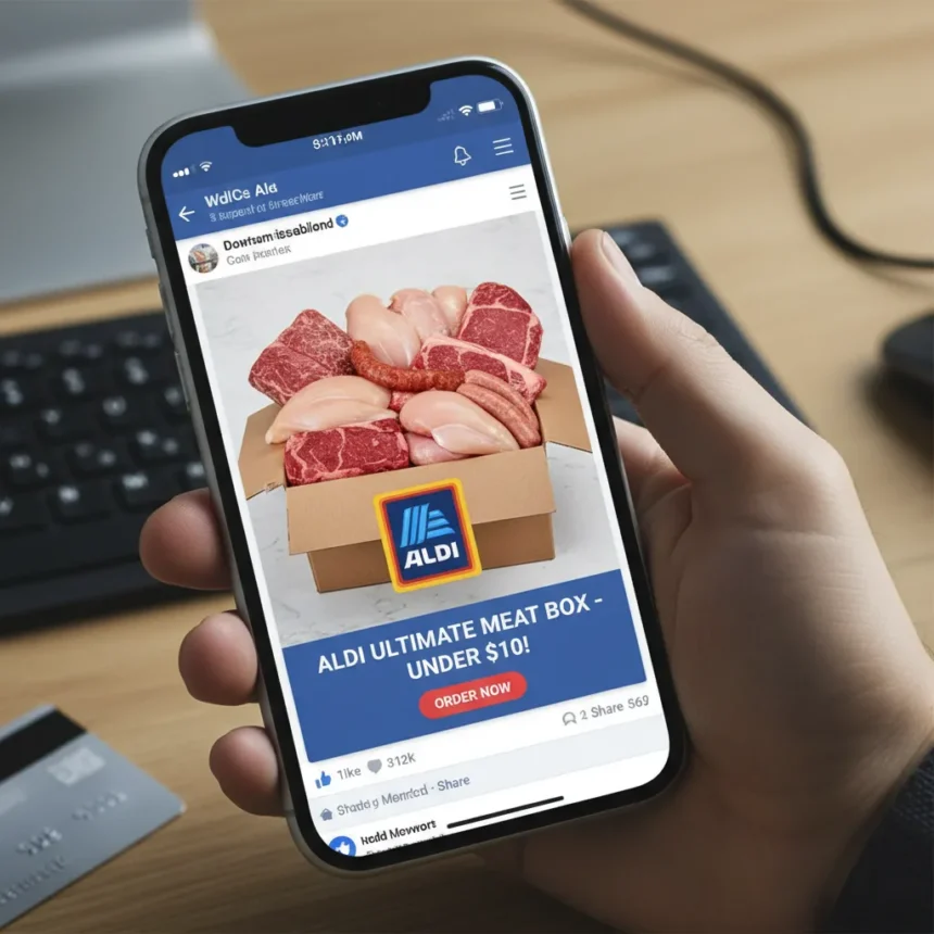 Fake Aldi meat box scam steals card details on Facebook