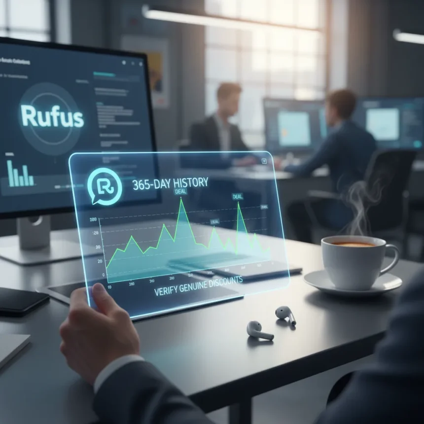 Amazon Rufus price history now tracks 365 days of deals — AI-generated illustration