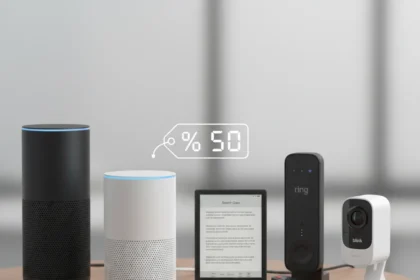 Amazon smart home device sale cuts up to 50% off Echo, Blink, Ring — AI-generated illustration