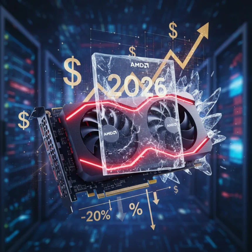 AMD warns of memory cost surge hitting Radeon GPU prices in 2026 — AI-generated illustration