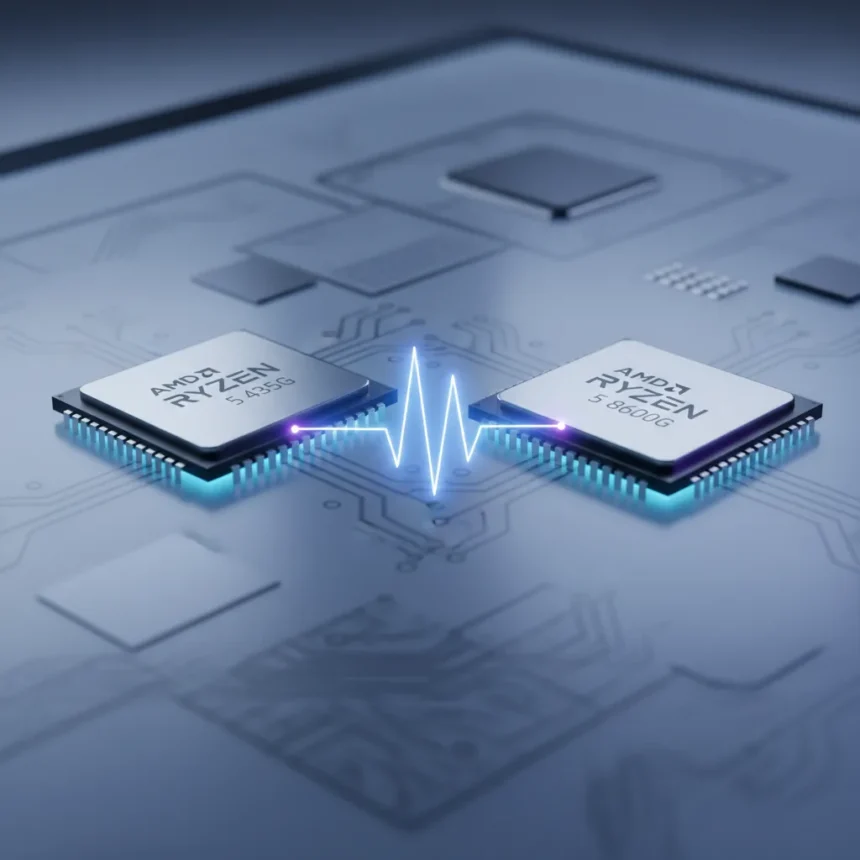 AMD Ryzen AI 5 435G matches budget rival 8600G in early tests — AI-generated illustration