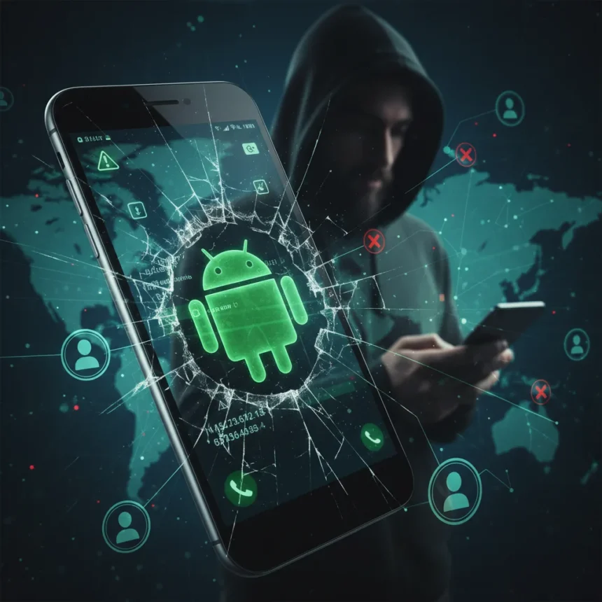 Android stalking app scam hits 7.3 million users globally — AI-generated illustration