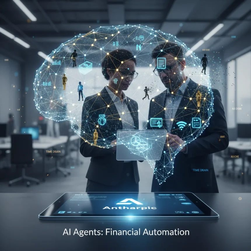 Anthropic's AI agents target financial services' biggest time drain — AI-generated illustration