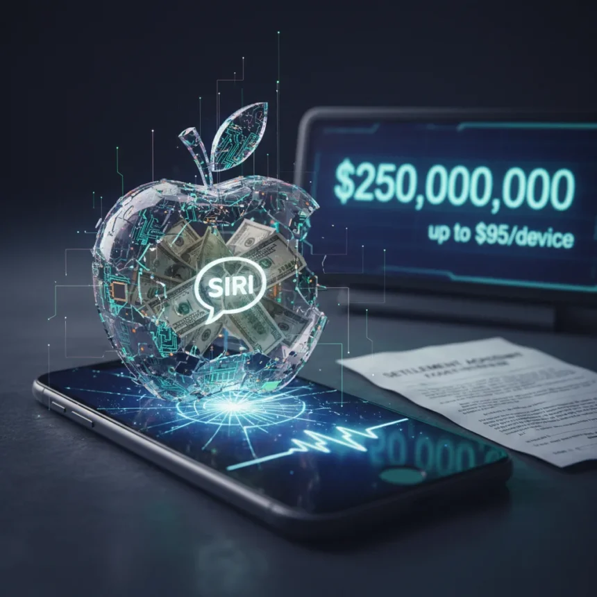 Apple's $250M Siri settlement exposes AI marketing's broken promises — AI-generated illustration