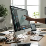 Apple's touchscreen iMac gap drives DIY solutions — AI-generated illustration