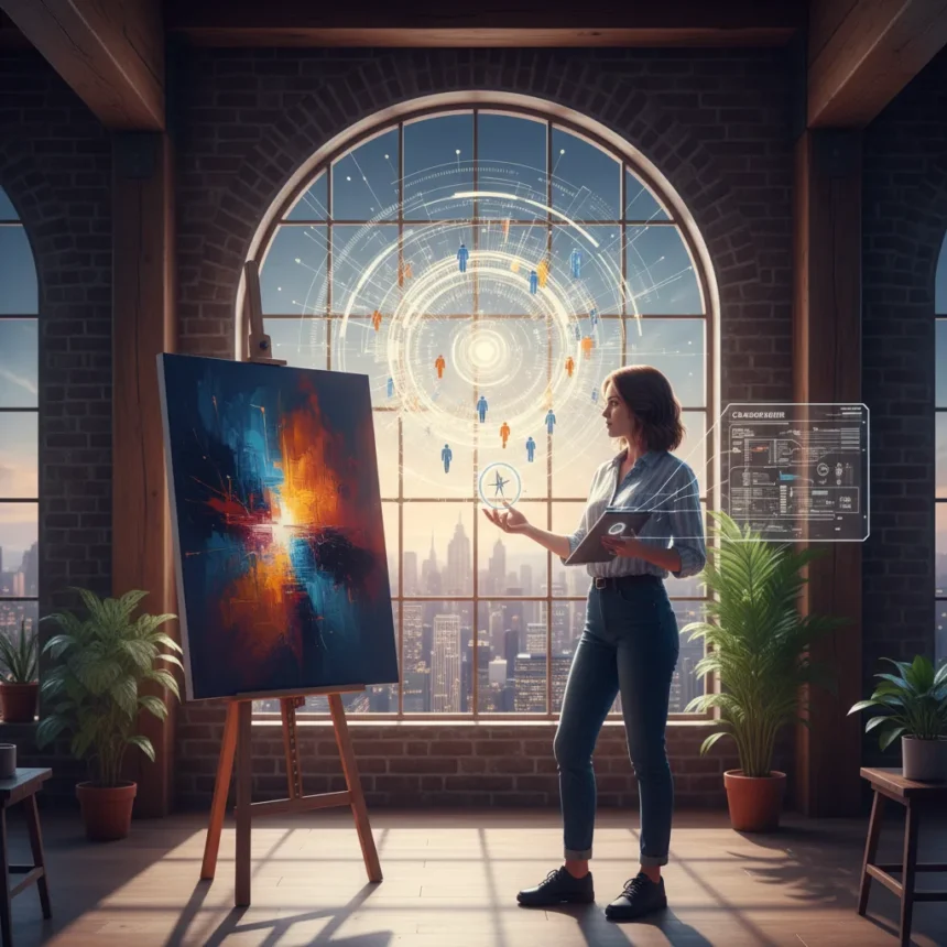 Why artists need to stay focused on their target — AI-generated illustration
