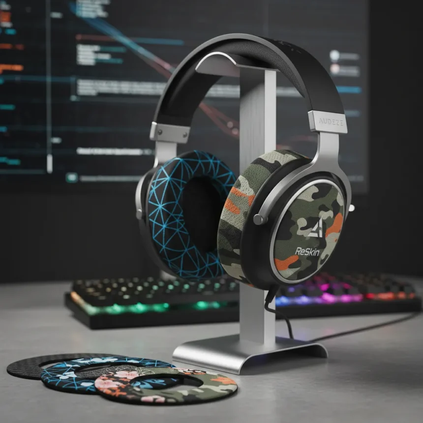 Audeze ReSkin earcup covers add customization to gaming headsets — AI-generated illustration