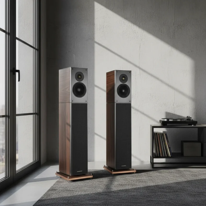 Audiovector R 5 Arreté: Premium Design Meets Unproven Sound — AI-generated illustration