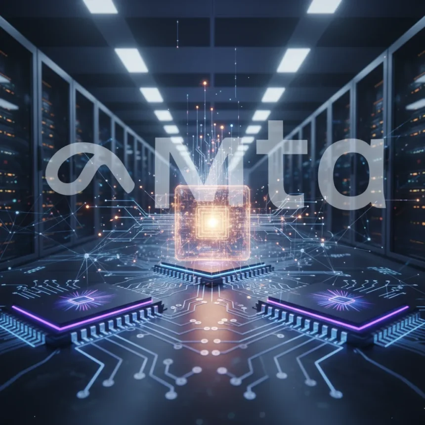 AWS Graviton cores become agentic AI backbone as Meta scales deployment — AI-generated illustration