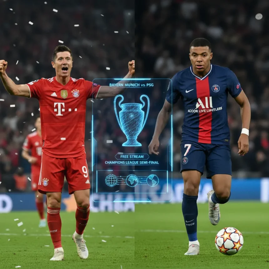 Bayern Munich vs PSG: Watch free without paying a penny — AI-generated illustration
