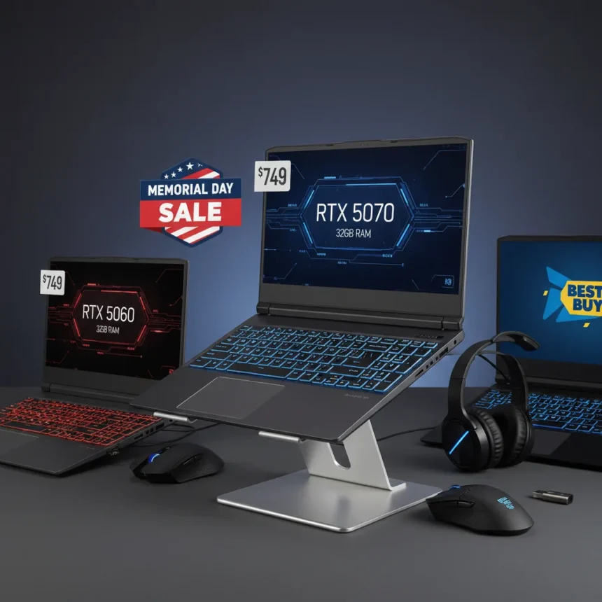 Best Buy Memorial Day gaming laptop deals hit RTX 5070, 32GB RAM