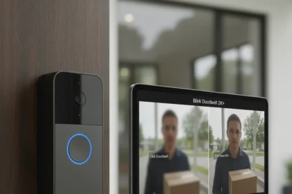 Blink Doorbell 2K+ Finally Solves Video Doorbell Blur — AI-generated illustration