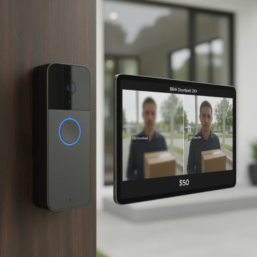 Blink Doorbell 2K+ Finally Solves Video Doorbell Blur — AI-generated illustration